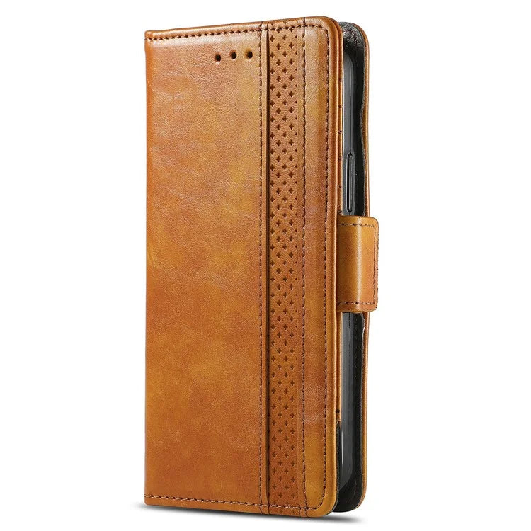 CASENEO 002 Series For Samsung Galaxy S24+ Case PU Leather Stand RFID Blocking Cover