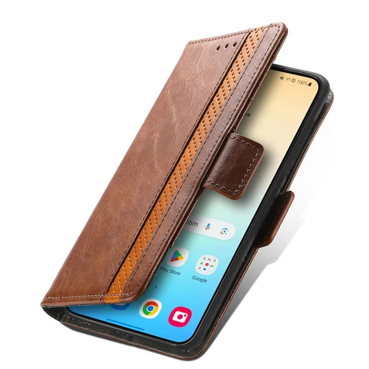 CASENEO 002 Series For Samsung Galaxy S24+ Case PU Leather Stand RFID Blocking Cover