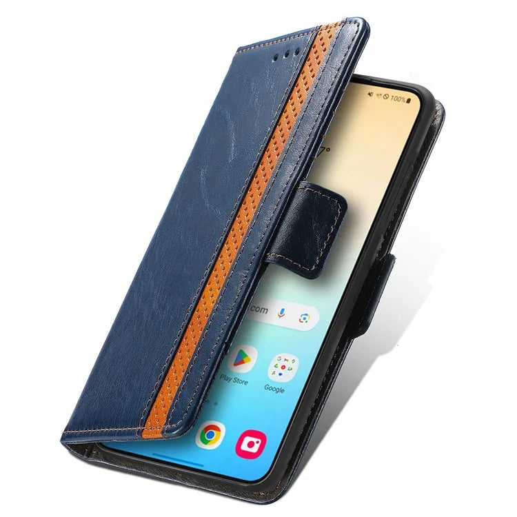 CASENEO 002 Series For Samsung Galaxy S24+ Case PU Leather Stand RFID Blocking Cover