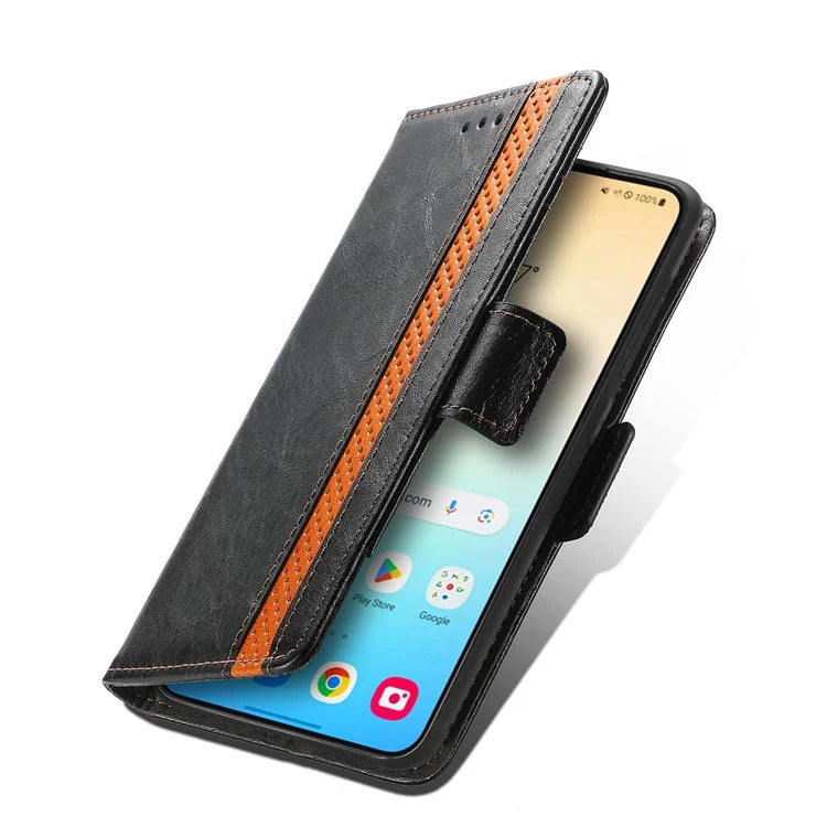CASENEO 002 Series For Samsung Galaxy S24+ Case PU Leather Stand RFID Blocking Cover