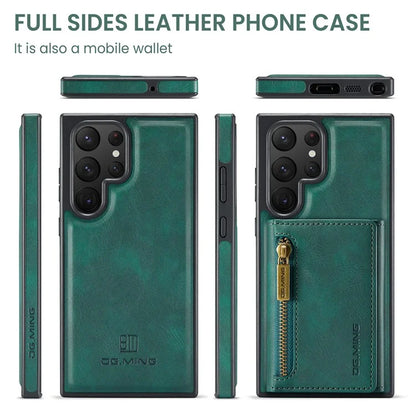 DG.MING M5 Series For Samsung Galaxy S22 Ultra 5G Case RFID Blocking Wallet Phone Cover