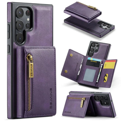 DG.MING M5 Series For Samsung Galaxy S22 Ultra 5G Case RFID Blocking Wallet Phone Cover