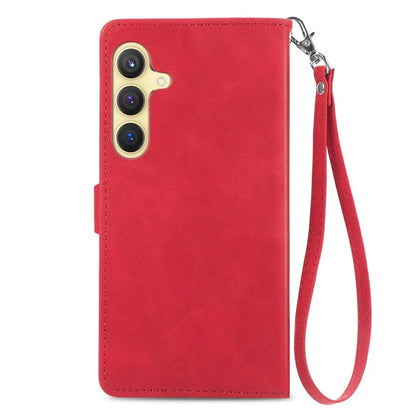 For Samsung Galaxy S24 Case Flower Imprinted Wallet Leather Phone Cover