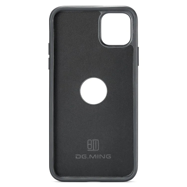 DG.MING For iPhone 11 Pro Max Case Leather Coating Phone Cover Wireless Charging