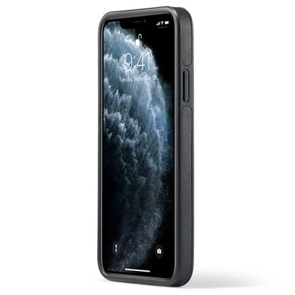DG.MING For iPhone 11 Pro Max Case Leather Coating Phone Cover Wireless Charging