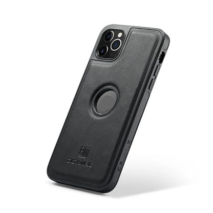 DG.MING For iPhone 11 Pro Max Case Leather Coating Phone Cover Wireless Charging