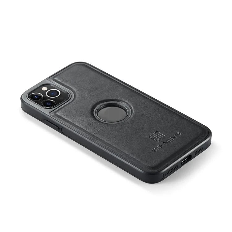 DG.MING For iPhone 11 Pro Max Case Leather Coating Phone Cover Wireless Charging