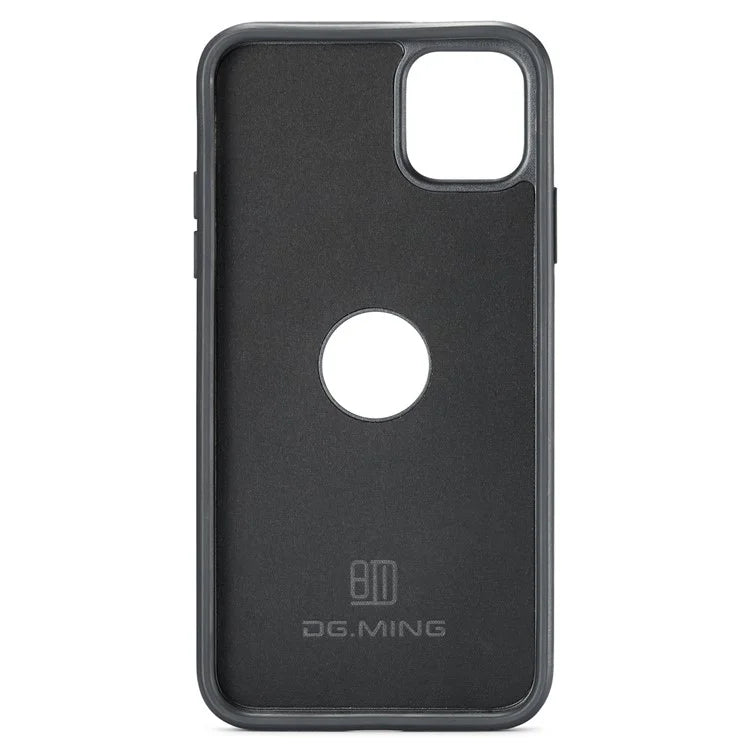 DG.MING For iPhone 11 Pro Max Case Leather Coating Phone Cover Wireless Charging