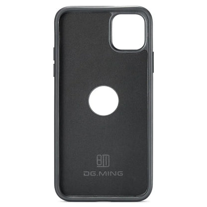 DG.MING For iPhone 11 Pro Max Case Leather Coating Phone Cover Wireless Charging