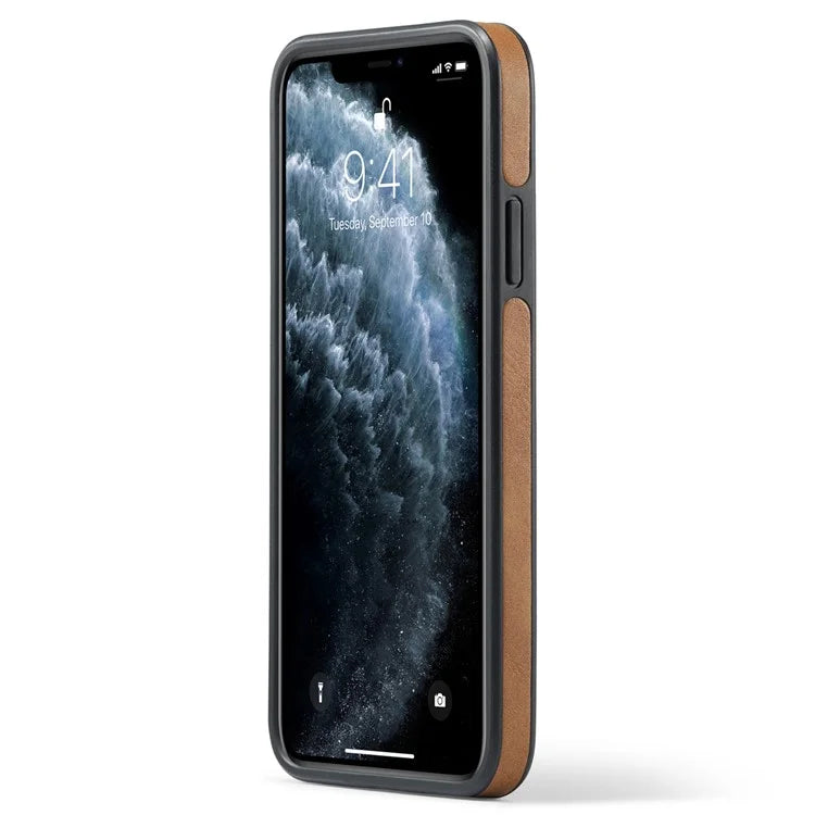 DG.MING For iPhone 11 Pro Max Case Leather Coating Phone Cover Wireless Charging