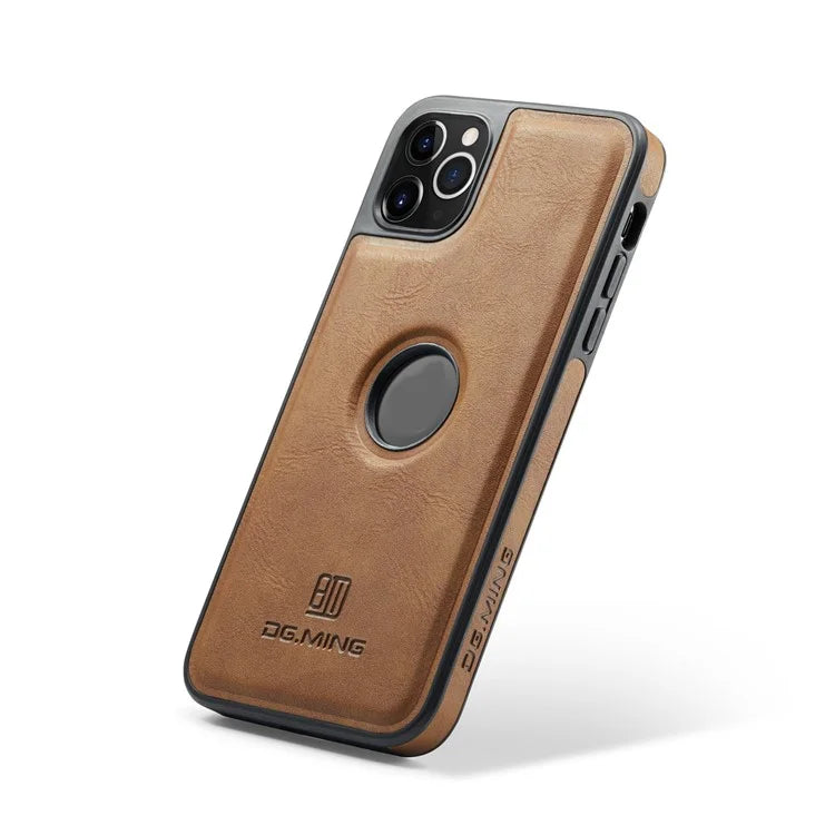 DG.MING For iPhone 11 Pro Max Case Leather Coating Phone Cover Wireless Charging