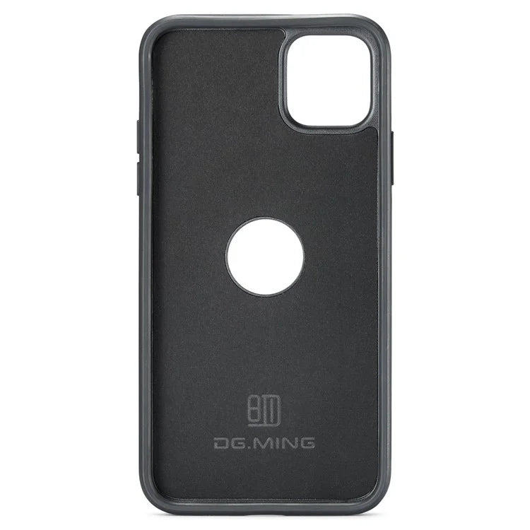DG.MING For iPhone 11 Pro Max Case Leather Coating Phone Cover Wireless Charging
