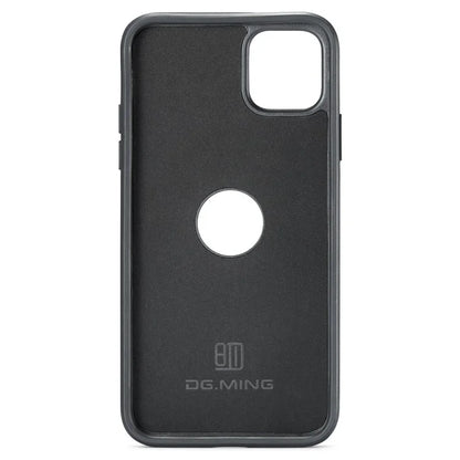 DG.MING For iPhone 11 Pro Max Case Leather Coating Phone Cover Wireless Charging
