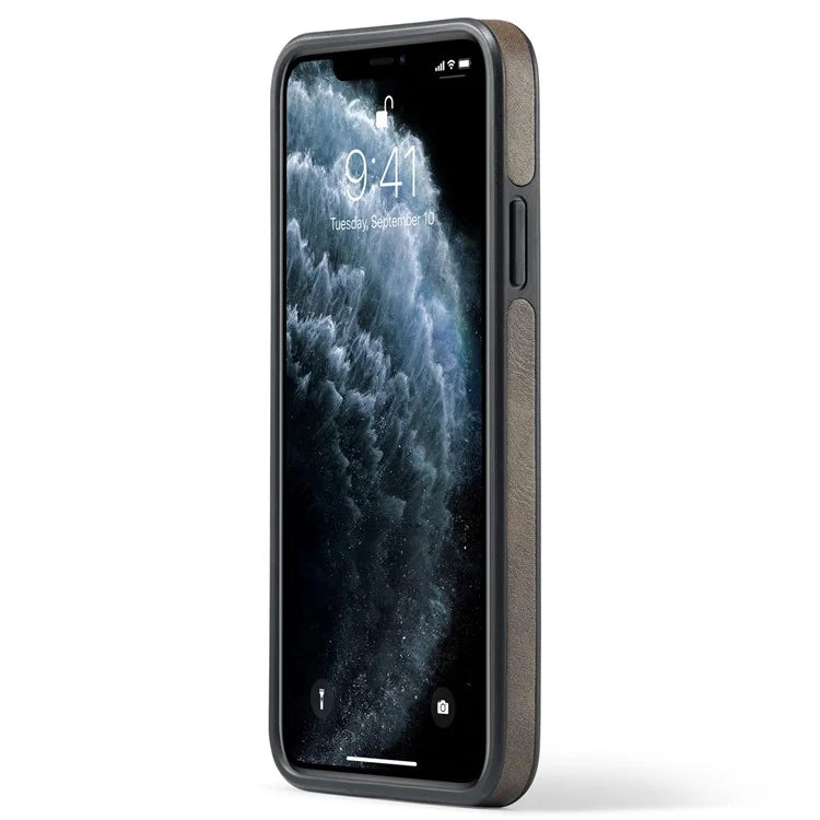 DG.MING For iPhone 11 Pro Max Case Leather Coating Phone Cover Wireless Charging