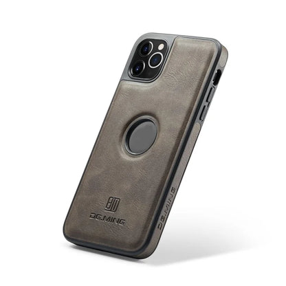 DG.MING For iPhone 11 Pro Max Case Leather Coating Phone Cover Wireless Charging