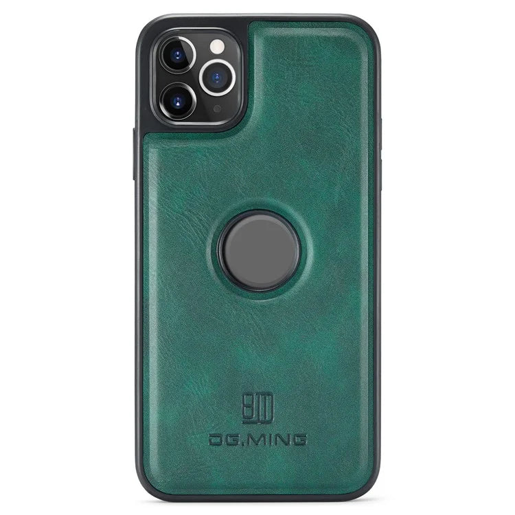 DG.MING For iPhone 11 Pro Max Case Leather Coating Phone Cover Wireless Charging