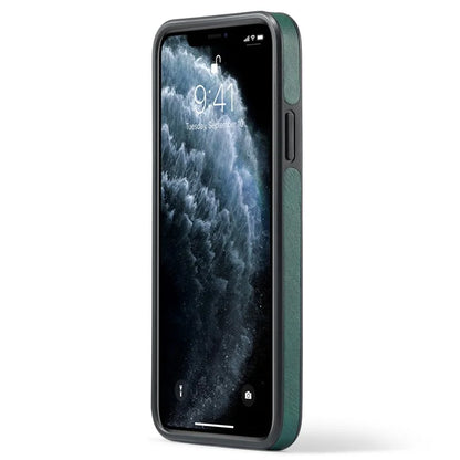 DG.MING For iPhone 11 Pro Max Case Leather Coating Phone Cover Wireless Charging