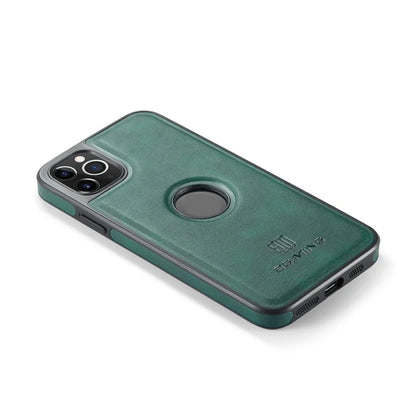 DG.MING For iPhone 11 Pro Max Case Leather Coating Phone Cover Wireless Charging