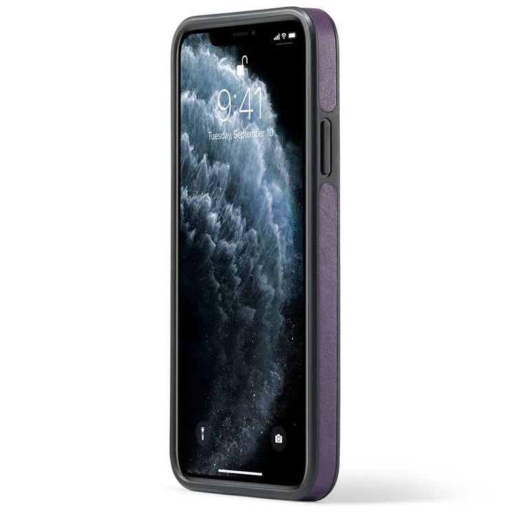 DG.MING For iPhone 11 Pro Max Case Leather Coating Phone Cover Wireless Charging