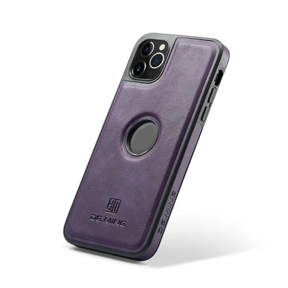 DG.MING For iPhone 11 Pro Max Case Leather Coating Phone Cover Wireless Charging