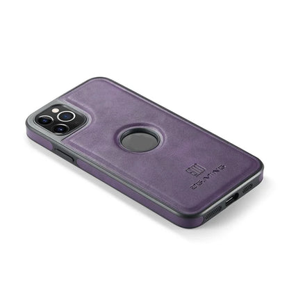 DG.MING For iPhone 11 Pro Max Case Leather Coating Phone Cover Wireless Charging