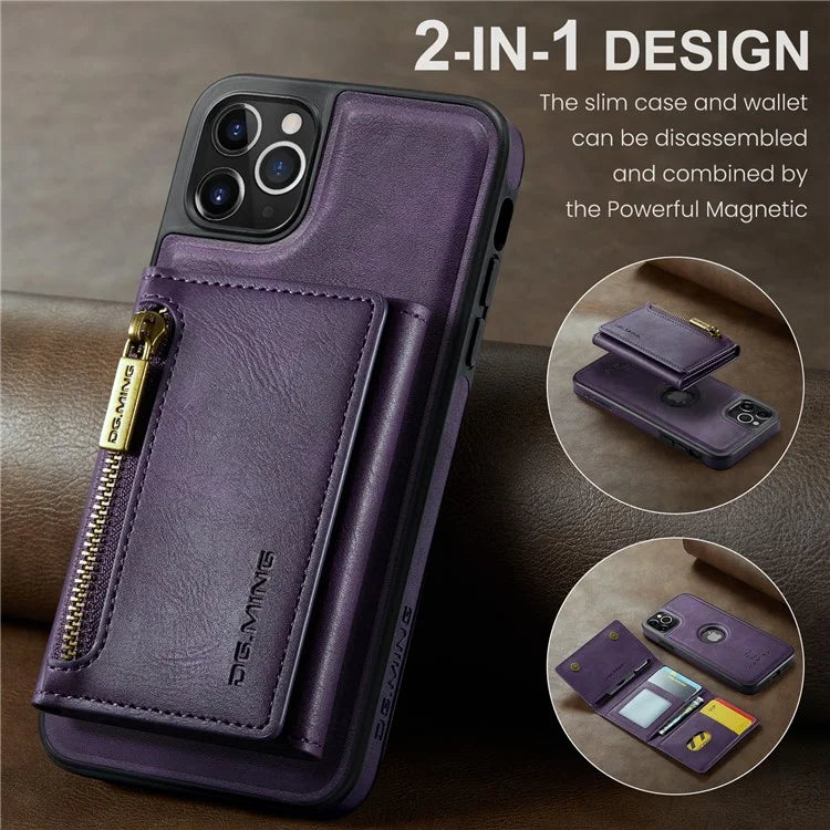 DG.MING M5 Series For iPhone 11 Pro Max Leather Case Detachable Magnetic Wallet