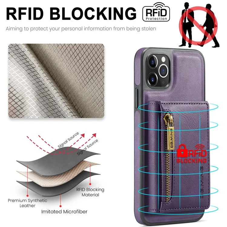 DG.MING M5 Series For iPhone 11 Pro Max Leather Case Detachable Magnetic Wallet
