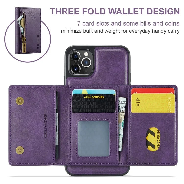 DG.MING M5 Series For iPhone 11 Pro Max Leather Case Detachable Magnetic Wallet