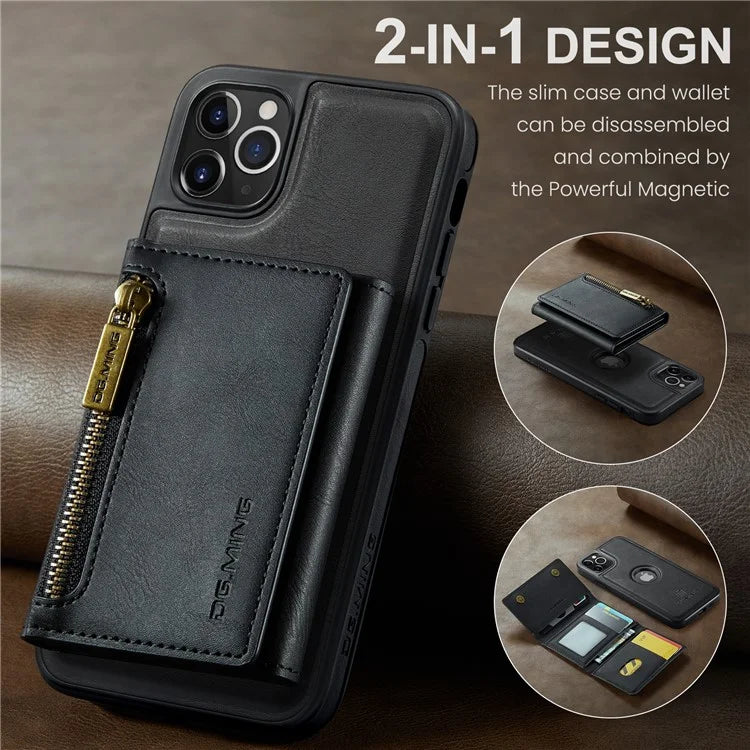 DG.MING M5 Series For iPhone 11 Pro Max Leather Case Detachable Magnetic Wallet