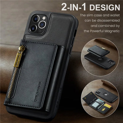 DG.MING M5 Series For iPhone 11 Pro Max Leather Case Detachable Magnetic Wallet