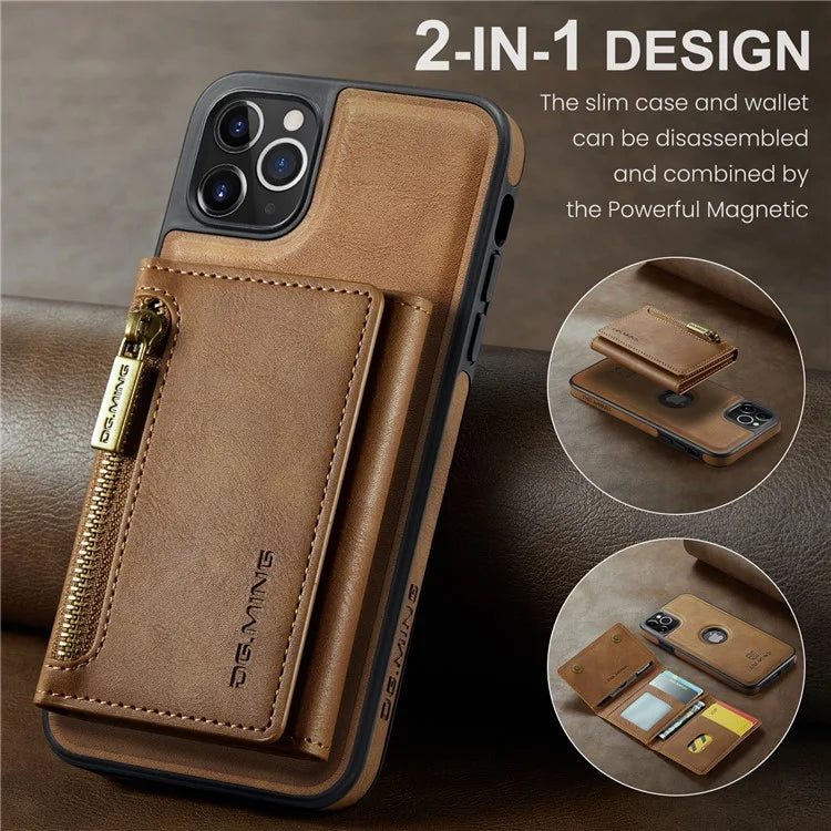 DG.MING M5 Series For iPhone 11 Pro Max Leather Case Detachable Magnetic Wallet