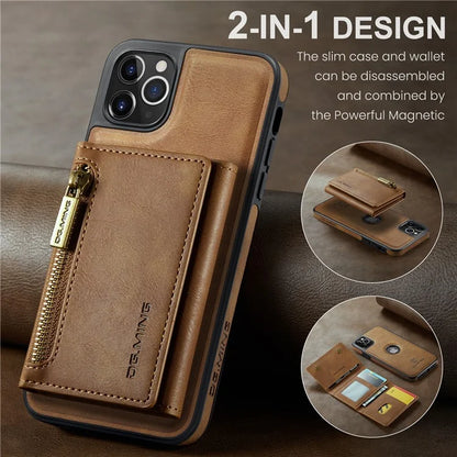 DG.MING M5 Series For iPhone 11 Pro Max Leather Case Detachable Magnetic Wallet