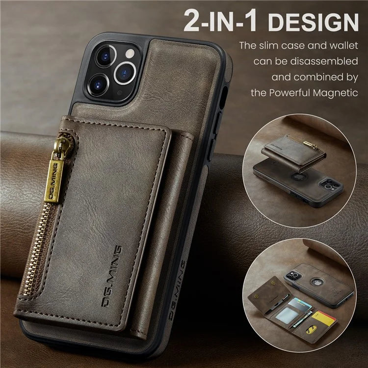 DG.MING M5 Series For iPhone 11 Pro Max Leather Case Detachable Magnetic Wallet