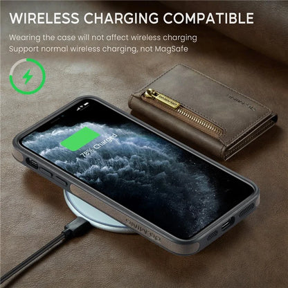 DG.MING M5 Series For iPhone 11 Pro Max Leather Case Detachable Magnetic Wallet