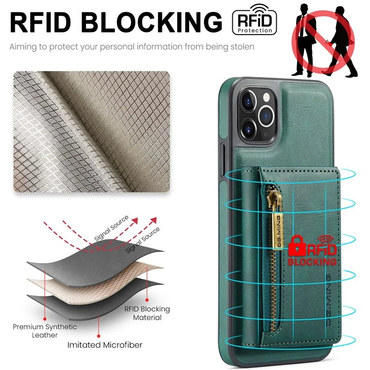 DG.MING M5 Series For iPhone 11 Pro Max Leather Case Detachable Magnetic Wallet