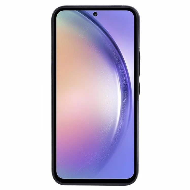 For Samsung Galaxy A54 5G Cell Phone Case Anti-fall Retro PU Leather Coated TPU Kickstand Shell