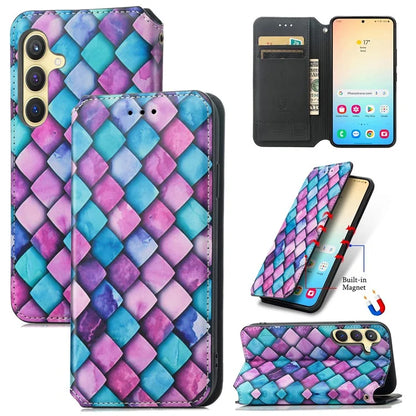 CASENEO 001 Series for Samsung Galaxy S24+ Leather Case RFID Blocking Phone Wallet Cover