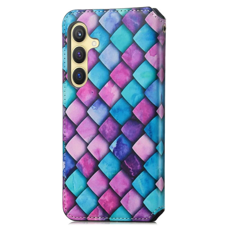 CASENEO 001 Series for Samsung Galaxy S24+ Leather Case RFID Blocking Phone Wallet Cover