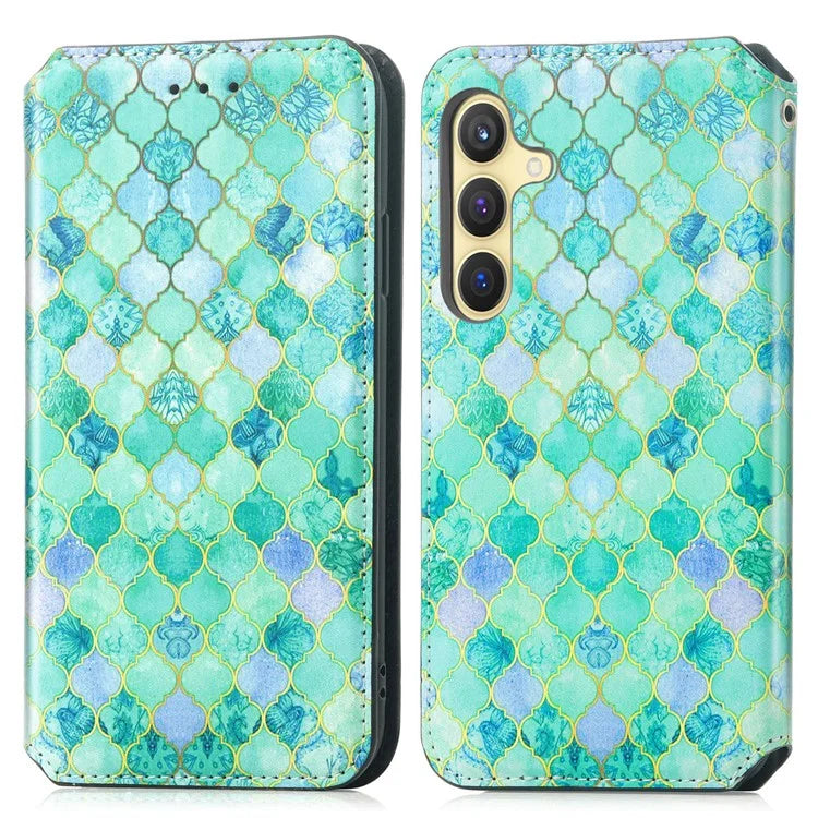 CASENEO 001 Series for Samsung Galaxy S24+ Leather Case RFID Blocking Phone Wallet Cover
