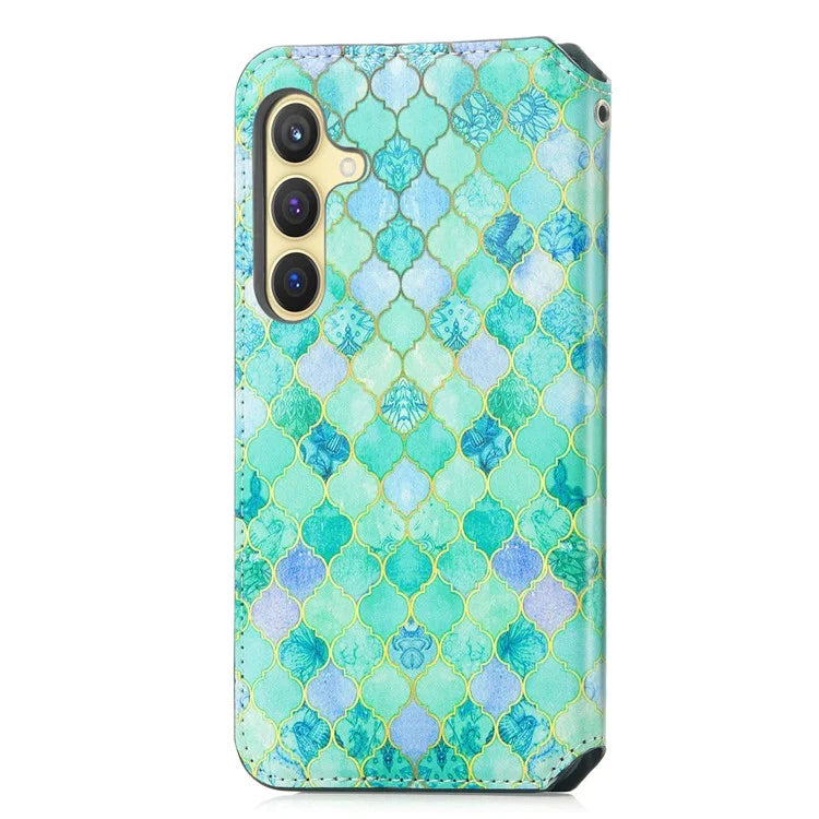 CASENEO 001 Series for Samsung Galaxy S24+ Leather Case RFID Blocking Phone Wallet Cover