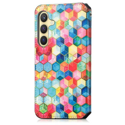 CASENEO 001 Series for Samsung Galaxy S24+ Leather Case RFID Blocking Phone Wallet Cover