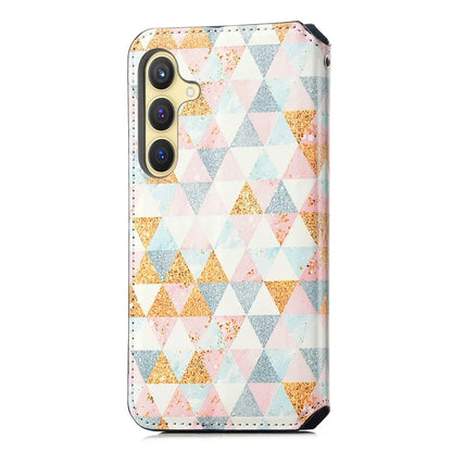 CASENEO 001 Series for Samsung Galaxy S24+ Leather Case RFID Blocking Phone Wallet Cover