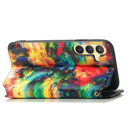 CASENEO 001 Series for Samsung Galaxy S24+ Leather Case RFID Blocking Phone Wallet Cover