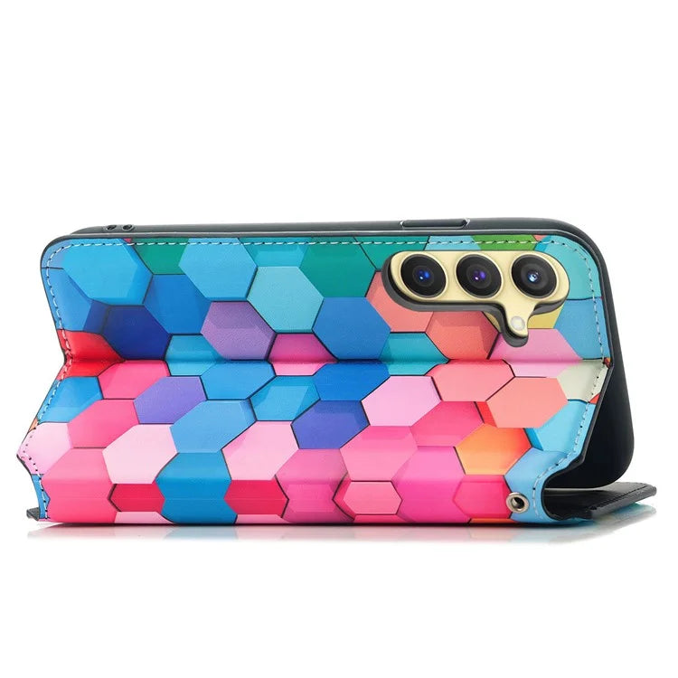 CASENEO 001 Series for Samsung Galaxy S24+ Leather Case RFID Blocking Phone Wallet Cover