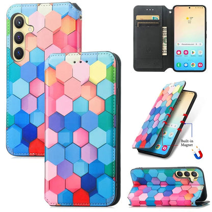 CASENEO 001 Series for Samsung Galaxy S24+ Leather Case RFID Blocking Phone Wallet Cover