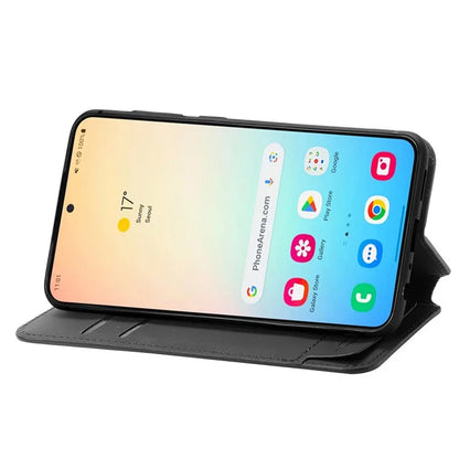 CASENEO 001 Series for Samsung Galaxy S24 Case RFID Blocking Wallet Pattern Phone Cover
