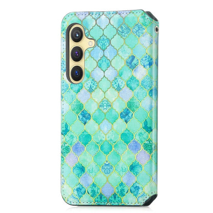 CASENEO 001 Series for Samsung Galaxy S24 Case RFID Blocking Wallet Pattern Phone Cover