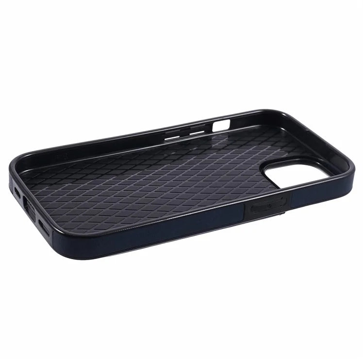 For iPhone 13 6.1 inch Case Retro PU Leather+TPU Kickstand Phone Cover with Card Slots