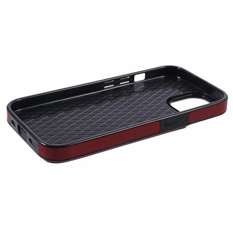 For iPhone 13 6.1 inch Case Retro PU Leather+TPU Kickstand Phone Cover with Card Slots