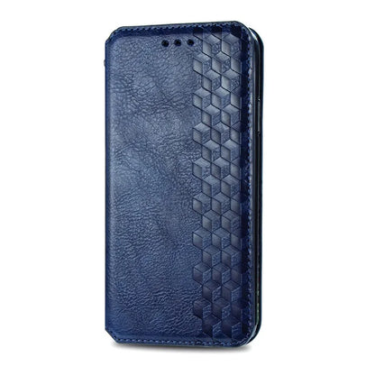For Samsung Galaxy S24+ Cell Phone Case Imprint Rhombus Pattern Wallet Stand Cover